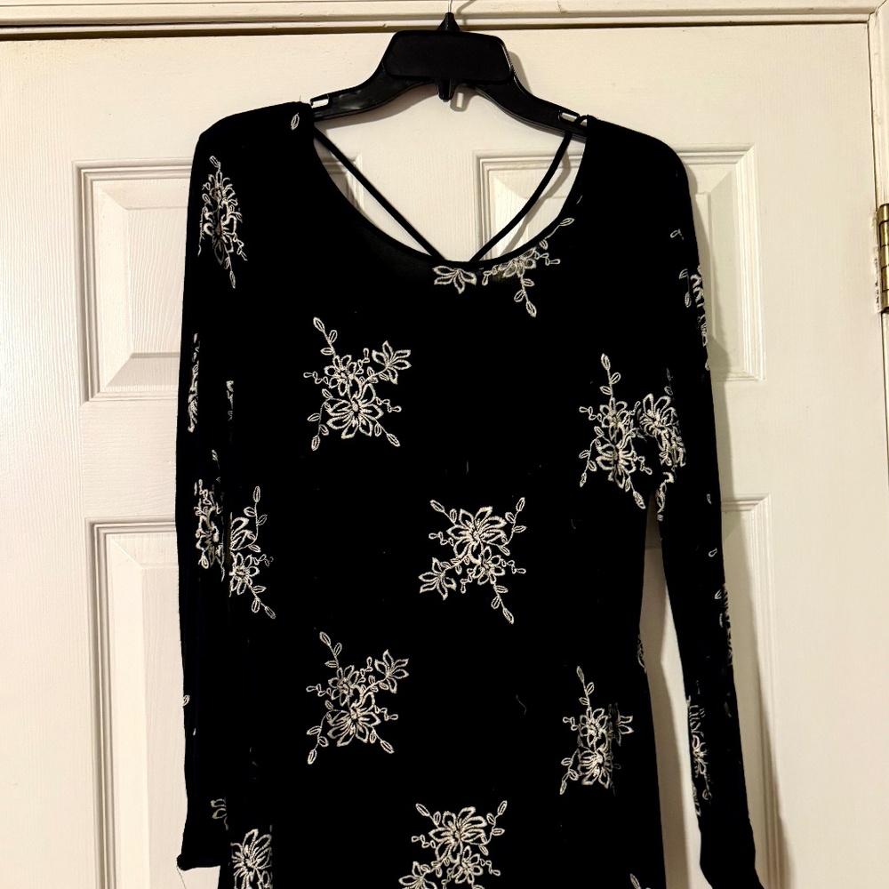Black SHEER Mini Dress Size L